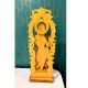 Handmade Wood Krishna Idol with Peacock Frame